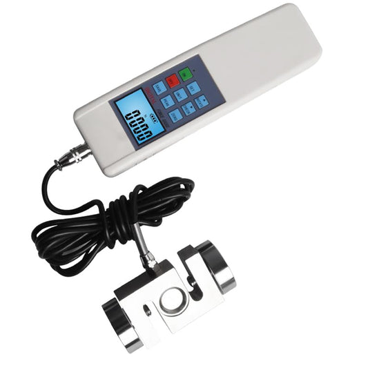 QIUSUO Digital Pull Force Gauge Digital Force Measurement Gauge with Peak Load Value 1000N/ 100kg/ 220Lb Load Division Value 1N/ 0.1kg/ 0.1Lb Inner Sensor & S-tye Sensor with High Precision (External Sensor)