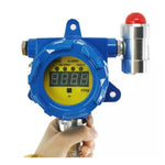 QIUSUO Wall-Mounted Chorine Gas Detector Chorine Gas Detector Tester Analyzer with Sound&Light Alarm Measuring Range 0 to 20ppm Resolution 0.1ppm Wall-Mounted 4-20mA and RS485 Input for Continuous Monitoring of Measurable Gases in Industrial Environments
