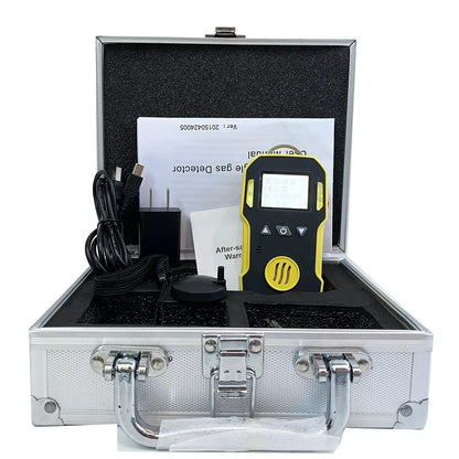 QIUSUO Handheld Benzene Gas Detector Benzene Gas Detection with Measurement Range from 0 to 100ppm Resolution 1ppm H-alarm 50ppm L-alarm 20ppm Vibration Indicator Alarm for Combustible and Toxic Gas Leakage Detection