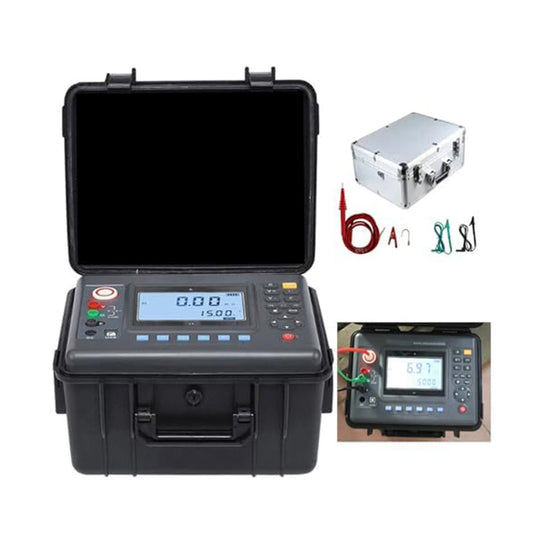 QIUSUO 5kV High Voltage Insulation Tester Digital High Voltage Insulation Tester 5kV Insulation Tester with Multi Rated Voltage 100V-5000V Insulation Resistance Range 0.01MΩ-2000GΩ USB Interface