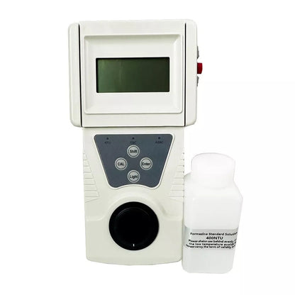 QIUSUO Water Turbidity Meters Lab Turbidity Meter with Formazine Standard Turbidity Solution Measurement Range 0 to 400 NTU Minimum Indication 0.01 NTU Indicative Error Basic Error ±6% for Testing Turbidity of Liquids