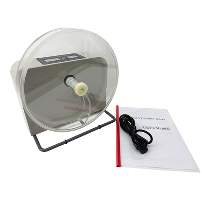QIUSUO Friability Test Machine Tablet Friability Testing Instruments for Crushing Strength with Single-Channel Single-Tube Inner Diameter of Turntable Cylinder Φ286mm Rotation Speed Range 25 rpm