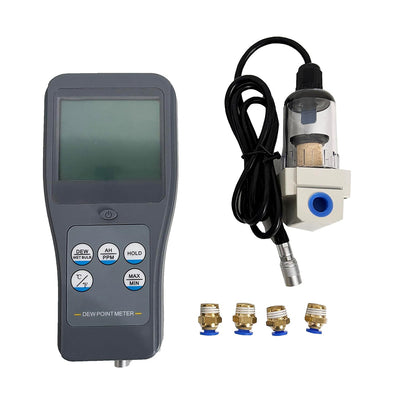 QIUSUO Dewpoint Meter Digital Dew Point Meters with 6 Testing Parameters Dew Point Temperature Range -45~120°C (-49~248°F) for Ambient Temperature Dew Point Wet Bulb Temperature Relative Humidity Absolute Humidity PPM