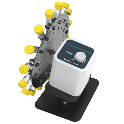 QIUSUO Rotating Mixer Lab Rotating Mixer Shaker with Brush Motor Rotating Mixer Speed Range 20-80rpm Angle Range 40-80°for Non-Stop Run Brush Motor