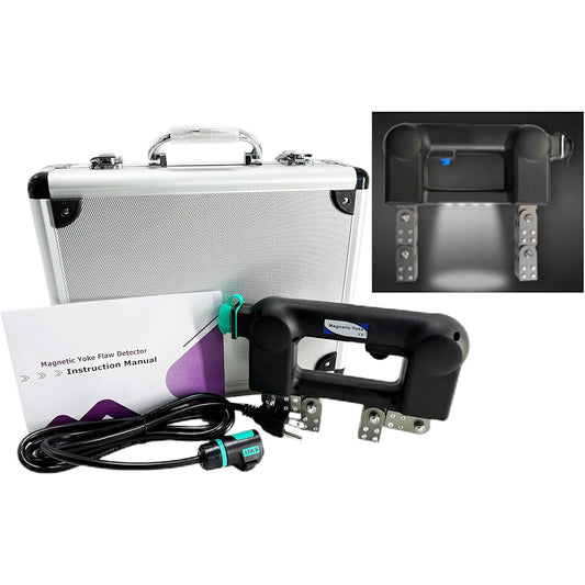 QIUSUO Portable Magnetic Particle Testing Equipment NDT Magnetic Powder Inspection with White Light(Illumination Purposes) AC110V 50/60Hz Working Current AC 2.2A Lifting Force:AC >4.5kg (44N)