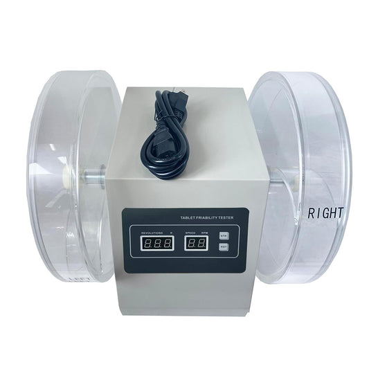 QIUSUO Friability Test Equipment Digital Friability Test Apparatus with Number of Turntable Cylinders 2 Inner Diameter of Turntable Cylinder Φ286mm Drug Drop Height 156MM Rotation Speed Range 25 rpm