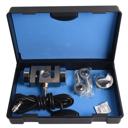 QIUSUO Digital Pull Force Gauge Digital Force Measurement Gauge with Peak Load Value 1000N/ 100kg/ 220Lb Load Division Value 1N/ 0.1kg/ 0.1Lb Inner Sensor & S-tye Sensor with High Precision (External Sensor)