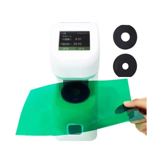 QIUSUO Transmission Haze Meter Portable Two Apertures Haze Meter with Aperture 21mm 15mm Spectral Response CIE Spectrum Function Y/V(λ) Test Range 0-100% Repeatability 0.05 2.8 Inch Touch Screen High Precision High Stability Sample Size Thickness≤40mm