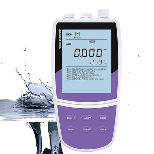 QIUSUO Portable CA Ion Meter Calcium Concentration Tester with Calibration Fluid Range 0.02 to 40100 ppm USB Communication Interface Calibration Solutions 0.001 0.01 0.1 1 10 100 1000 10000