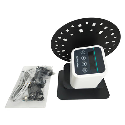 QIUSUO Lab Rotating Mixer Digital Tube Rotator Mixer with Digital Display and Button Adjustable Speed 20-80rpm Angle Range 40-80° Brushless Motor Three Kinds of Buckle Adjustable Speed and Time