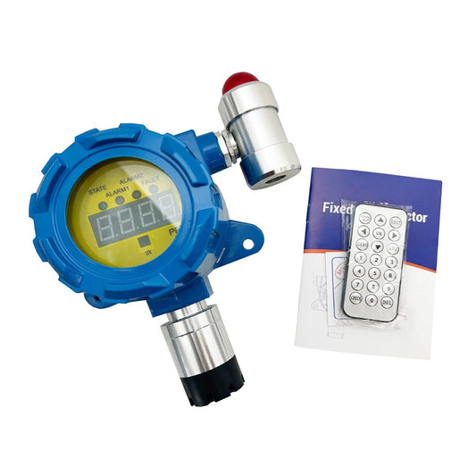 QIUSUO NH3 Detection Fixed Ammonia Monitor with Resolution 0.01ppm Precision＜5% F.S L-alarm 20ppm H-alarm 50ppm  Range 0-100ppm Advanced Micro-Power Technology Sensors ABS Material Waterproof