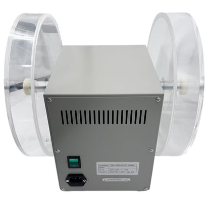 QIUSUO Tablet Friability Tester Double Drum Tablet Friability Tester with Number of Turntable Cylinders 2 Single-Channel Dual-Tube Rotation Speed Range 25 rpm Rotation Speed Accuracy ±1 rev/min