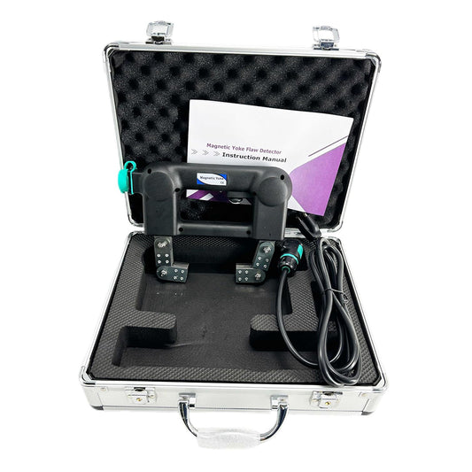 QIUSUO Magnetic Particle Testing Machine Portable Magnetic Flaw Detector with Duty Cycle 50% Magnetic Pole Pitch 0-230mm Lifting Force AC>4.5kg (44N) Working Current AC 2.2A for Pressure Vessels Pressure Pipes Welding Structures
