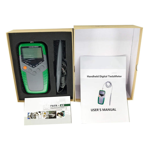 QIUSUO Digital Permanent Magnet Gauss Meter Portable Gaussmeter with 1% Accuracy Unit Switch G mT 0 to 2400mT 0 to 24000Gs