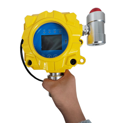 QIUSUO Wall-mounted HCN Gas Detector Hydrogen Cyanide Gas Detector with Measuring Range 0-50ppmDie-Cast Aluminum Shell  Resolution 0.1ppm