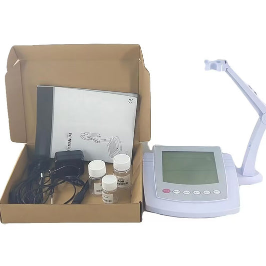 QIUSUO Lab Br Ion Meter Bromide Ion Concentration Tester with Calibration Fluid Range 0.4 to 81000 ppm Accuracy±0.5% F.S. 2 to 5 Points Calibration Automatic Electrode Diagnosis for Testing Br Ion