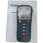 QIUSUO Handheld Fluxgate Magnetometer Weak Magnetic Field Tester with Measuring Range 0~2000μT μT mG Unit Switch 5-Digits Display N/S Polarity Display Frequency Range DC～400 Hz Fluxgate Probe Input Interface for Fragmentation Processing Security Check