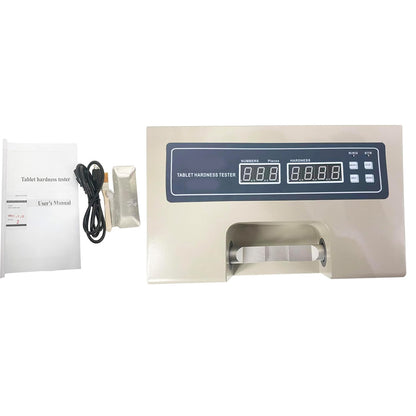 QIUSUO Tablet Hardness Tester Automated Tablet Tester with Hardness Range (2～200) N Max Number in Each Group ≤100P Accuracy ±1.5%  40mm Electric Pressurized for Detecting Tablet Breaking Hardness