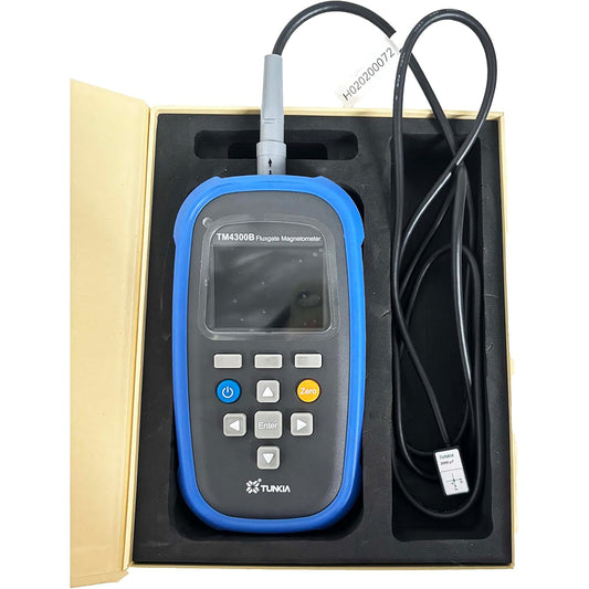 QIUSUO Handheld Triaxial Fluxgate Magnetometer Digital 3 Axis Fluxgate Magnetometer with USB Interface Magnetic Measurement Data Storage Range 0 to 1000μT Linearity: ± 0.5% Resolution 100nT Class 1 for Measuring Low Magnetic Field