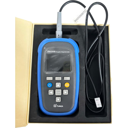 QIUSUO Digital Triaxial Fluxgate Magnetometer Surface Weak Magnetic Field Meter with Resolution 100nT Range 0 to 1000μT Accuracy 2% 5-Digits Display Alarm Function of Exceeding the Upper/Lower Limit