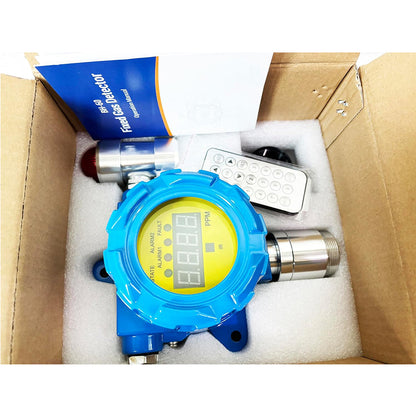QIUSUO Benzene Gas Detector C6H6 Gas Leak Detector with Wall-mounted Installation Method Measuring Range 0-100ppm Resolution 1ppm L-alarm 10ppm H-alarm 20ppm for Detecting the Concentration