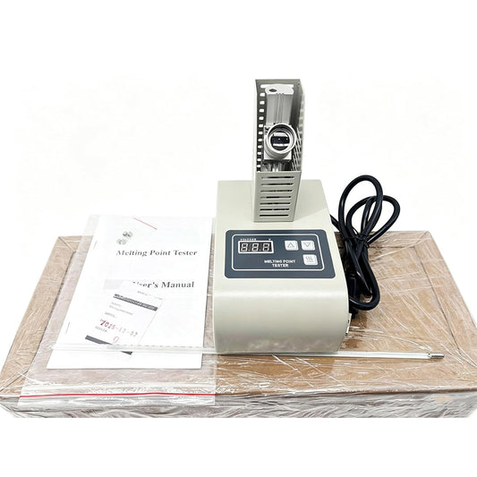 QIUSUO Digital Melting Point Apparatus Precision Melting Point Apparatus with Standard Mercury Thermometer to Measure Temp Melting Point Test Range (50-300)°C Melting Point Testing Accuracy ±1.0℃ Ambient Temp (15-35)°C