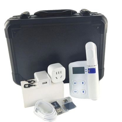 QIUSUO Chlorophyll Meter Digital Plant Nutrition Tester with Nitrogen Content Measuring Range 0.0-99.99mg/g Leaf Temperature Measuring Range -10-99.9℃ High Measurement Accuracy Multi-functional USB Interface