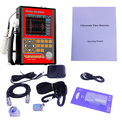 QIUSUO Ultrasonic Flaw Detector Ultrasonic Flaw Detection Equipment with Range 1000-15000m/s Velocity 1000 to 20000m/s Frequency 20-2000Hz B scan AWS D1.1 15G Large Data Storage Function