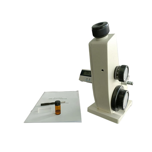QIUSUO Monocular Abbe Refractometer Lab Abbe Refractometer with Measuring Range 1.3000-1.7000 nD 0.0-95% Brix Accuracy ±0.0002 Dissolved Solids Brix 0-95% Temperature Display Digital thermometer Regular price