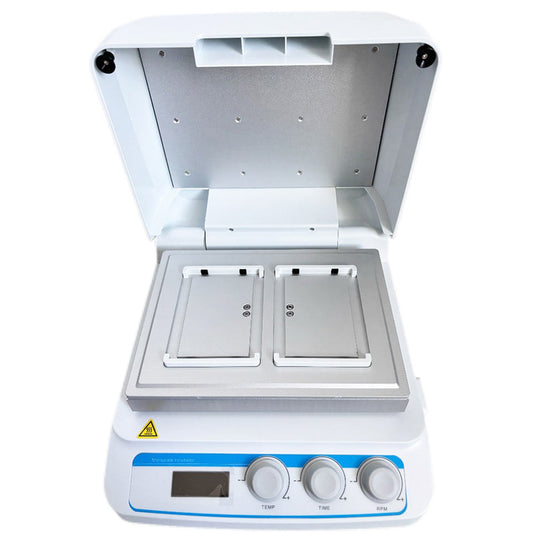QIUSUO Microplate Shaker MicroPlate Thermoshaker with Heating Mode Heating Film Control Accuracy ≤ ±0.3℃ Speed Range 100~1600rpm Sample Capacity 2 Microtiter Plates or Deep Well Plates