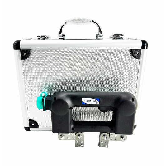 QIUSUO Magnetic Yoke Flaw Detector Magnetic Particle Testing Device for Pressure Vessels Pressure Pipes Welding Structures with Magnetic Pole Pitch 0-230mm Working Current AC 2.2A Duty Cycle 50% Electric Source AC110V 50/60Hz