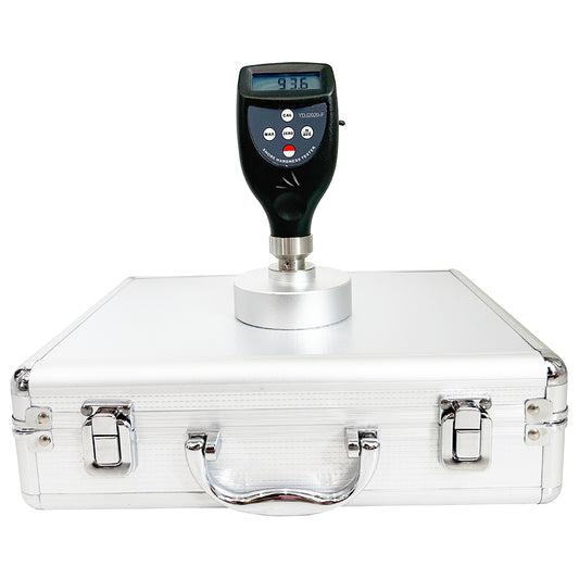 QIUSUO Portable Foam Hardness Tester Digital Foam Hardness Tester Meter Gauge Shore F Durometer for Sponge Soft Foam Pillow Polyurethane Rubber with Measurement Range 10 to 90HF Resolution 0.1HF Accuracy ≤±1HF