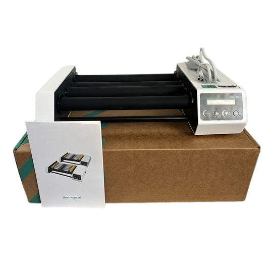 QIUSUO Digital Tube Rollers Mixer Laboratory Shaking Equipment with 4 Rollers Brushless Motor Horizontal Rolling Max Capacity 1L Reagent Bottle * 2 / 2kg Speed 20 to 80rpm Specs φ45 to 100mm Roller Length 28cm Speed and Time Control