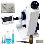 QIUSUO Lab ABBE Refractometer Monochromatic Refractometer with Refractive Index nD 1.3000-1.7000 Accuracy(nD) ±0.0002 Digital Thermometer for Sugar Food Chemical