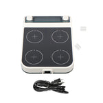 QIUSUO Multipoint Magnetic Stirrer Laboratory Magnetic Stirrers with Number of Stirring Points 4 Max Stirring Volume 4*500 ML Timing 1min - 19h59min Allow Ambient Temp 5-40℃ 80%RH LCD Liquid Crystal Display