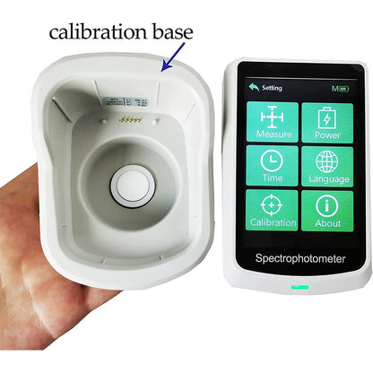 QIUSUO Multi Apertures Spectrophotometer Portable Spectrophotometer with Ultra-high Repeatability 10000 Data Storage Three Calibers Smart Auto Calibration Three Caliber Repeatability 0.03 Built-in Camera for Print Packaging Paint Coatings Colour Test