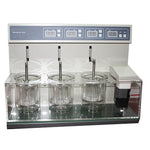 QIUSUO Disintegration Apparatus Automatic Disintegration Tester with Three Cups and Three Channels Basket Assembly 3 Number of Hanging Glass Tubes 18 Basket Round Trip (55±1)mm