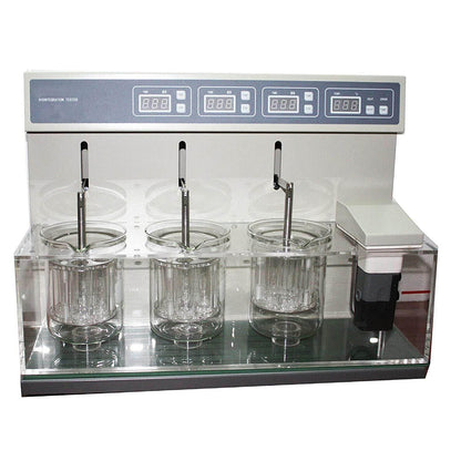 QIUSUO Disintegration Testers Laboratory Disintegration Testers with Temperature Preset Range (20～45)℃ Automatic Temperature Control Accuracy ±0.5℃ Basket Assembly 3 Number of Hanging Glass Tubes 18