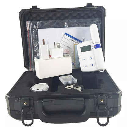 QIUSUO Plant Nutrition Tester 4 in 1 Chlorophyll Content Measurement with Measurement Area 2mm*3mm Range 0.0-99.99SPAD 0.0-99.99mg/g -10-99.9℃ 0.0-99.9RH% for Chlorophyll Content Nitrogen Content Leaf Temperature Leaf Humidity Test