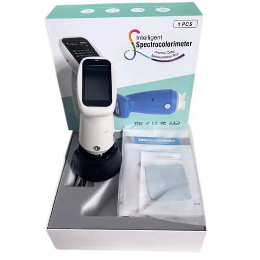 QIUSUO Single Aperture Spectrocolorimeter Portable Spectrocolorimeter with Single Aperture Φ8mm Measured Reflectance Range 0-200% Observer Angle 2°/10° for Color Difference Quality Control in Plastic Electronics Paint and Ink