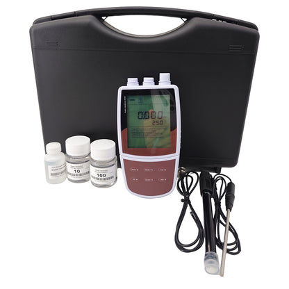 QIUSUO Handheld Water Hardness Meter Water Hardness Analyzer with Calibration Points 2 to 5 Points Standard Calibration Solutions Temperature Range 0 to 105°C Solid-state Sensor Accuracy 1% F.S.