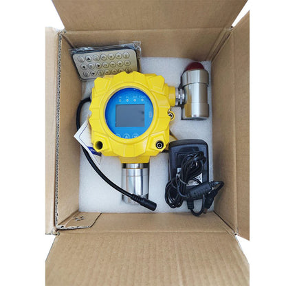 QIUSUO Wall-mounted Nitrogen Dioxid Gas Detector NO2 Gas Tester with Range 0-20ppm Resolution 0.1ppm L-alarm 5ppm H-alarm 10ppm Accuracy ≦ 5%  F.S High Precision and Real Data  ABS Material Waterproof