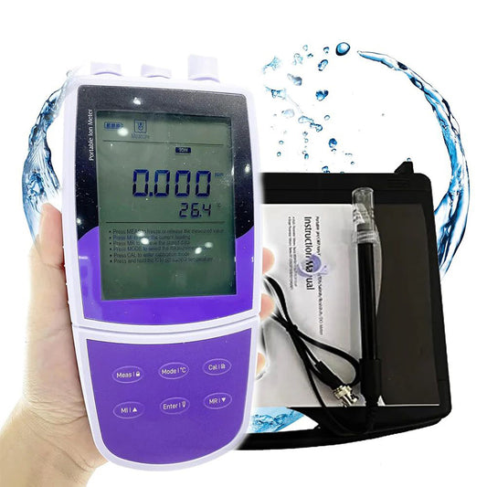 QIUSUO Chlorine Ion Meters CL Ion Meter with Standard Calibration Fluid Range 1 to 35000 ppm Selectable 8 Concentration Calibration Points Ranging From 0.001 to 10000 for Testing CL Ion