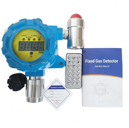 QIUSUO Nitrogen Dioxid Gas Detector Wall-mounted NO2 Gas Detector with Range 0-20ppm with Range 0-20ppm L-alarm 5ppm H-alarm 10ppm Accuracy ≦ 5% F.S Make Continuous Detection to Combustible and Toxic Gases