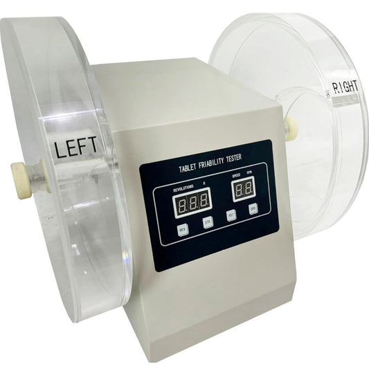 QIUSUO Tablet Friability Apparatus Digital Friability Test Apparatus with Single-Channel Dual-Tube Rotation Speed Accuracy ±1 rev/min Range of Turning Circles (10-900)Circles Rotation Speed Range (20-90)rpm