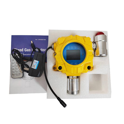 QIUSUO Wall-mounted HF Gas Detector Hydrogen Fluoride Gas Detector with Range 0-10ppm L-alarm 3ppm H-alarm 5ppm Accuracy≦ 5% F.S Resolution 0.1 ppm Water-proof  Response Time T＜30s