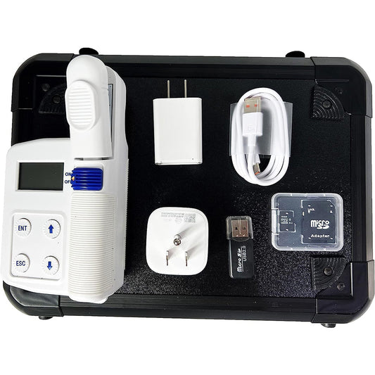 QIUSUO Handheld Chlorophyll Meters Chlorophyll Analyzer Tester with 16GB Data Storage Chlorophyll Measuring Range 0.0-99.99SPAD Leaf Temperature Measuring Range -10-99.9℃ for Chlorophyll Content and Leaf Surface Temperature