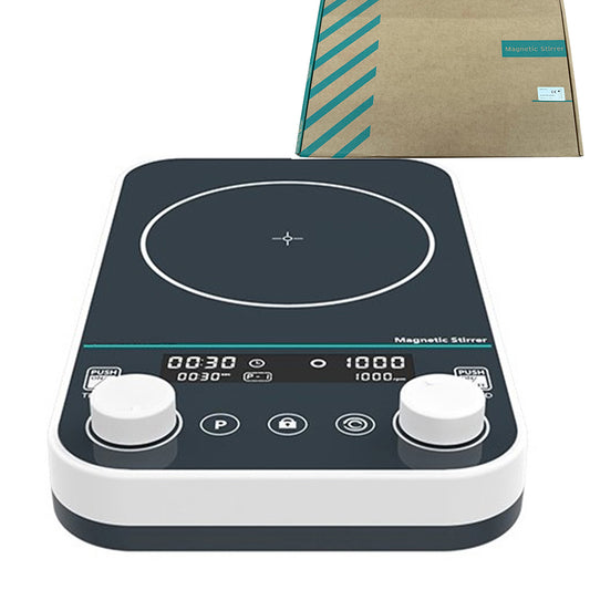 QIUSUO Industrial 10L Magnetic Stirrers Digital Large Capacity Magnetic Stirrer with Workplate Size 240*240mm Max Capacity 10L Tempered Glass Panel Suitable Stir Bar 50mm