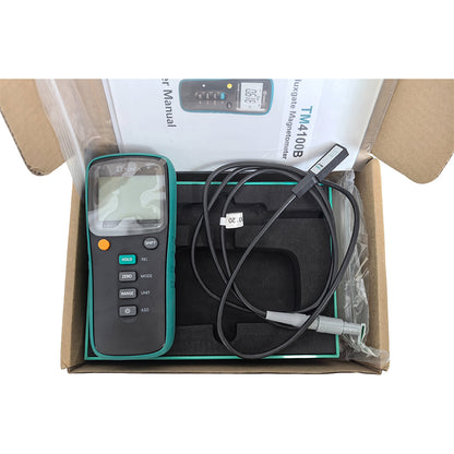 QIUSUO Handheld Single Axis Fluxgate Magnetometer Digital Fluxgate Magnetometer with Measuring Range 0~2000μT Accuracy 2%μT mG Unit Switch Single-axis Fluxgate Sensor USB Interface for Fragmentation Processing Security Check