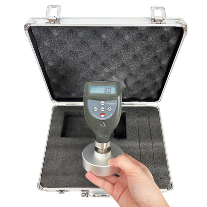 QIUSUO Digital Foam Hardness Tester Digital Shore F Hardness Tester Foam Hardness Tester with Range 0~100HF for Sponge Soft Foam Pillow Polyurethane Rubber ASTM ISO Standard